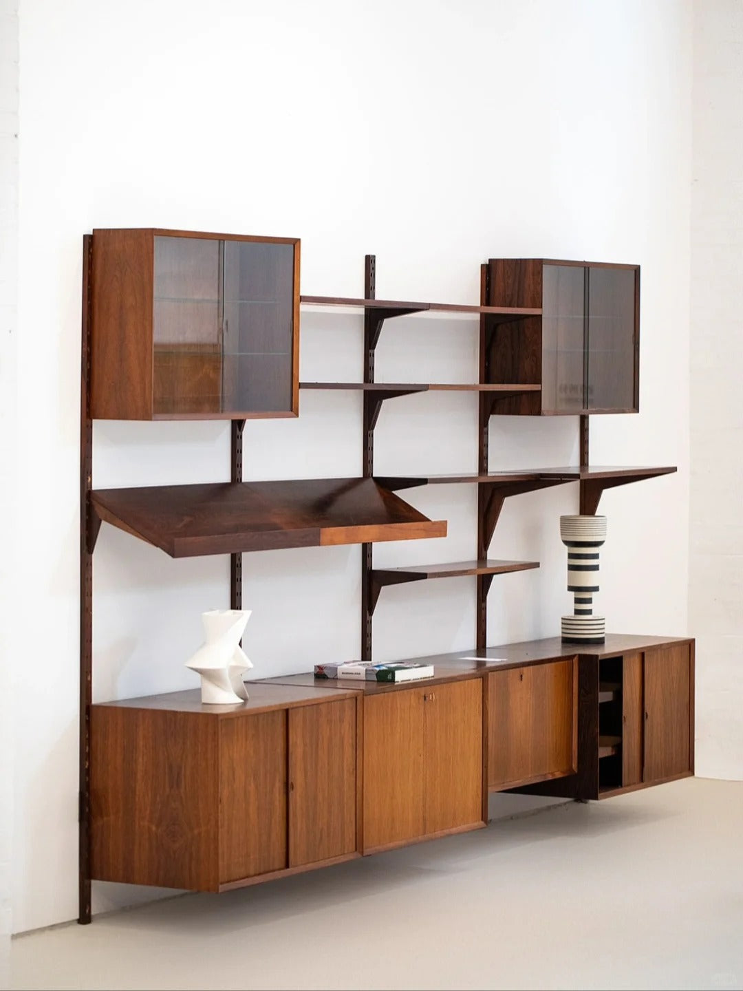 Modern Industrial Style Metal and Wood Cabinet with Mesh Doors