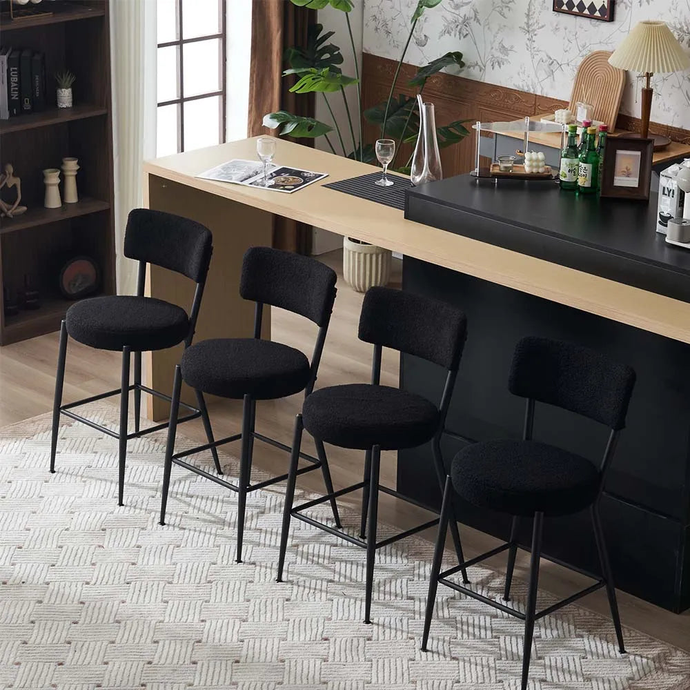 Modern Minimalist Bar Stools Set of 2