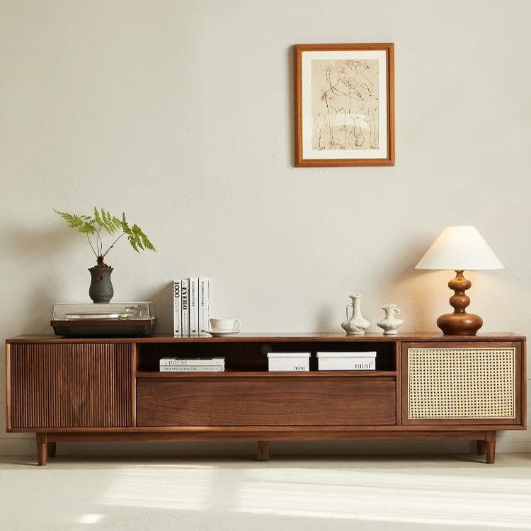 Modern Wooden Cabinet with Geometric Design