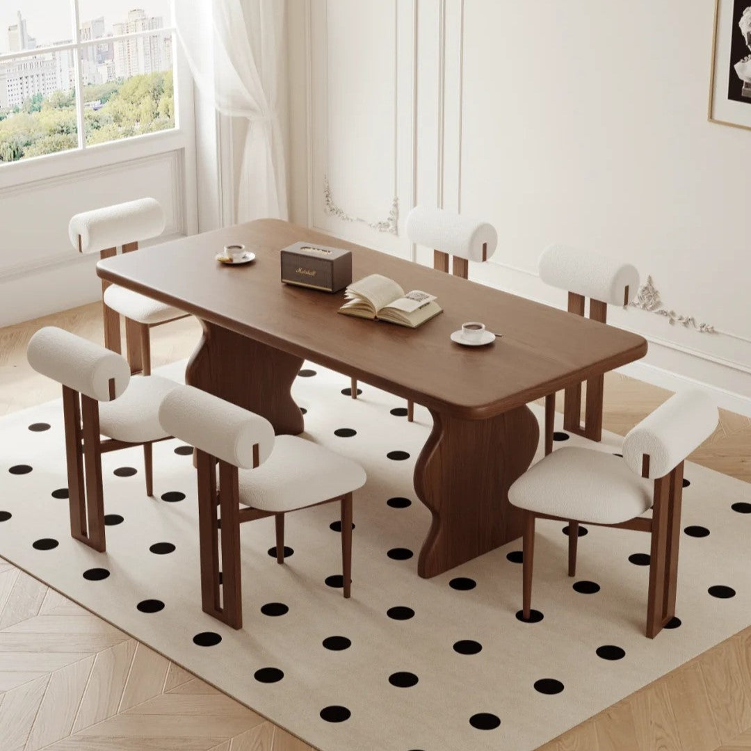 Modern Minimalist White Armless Dining Chairs Set of 2