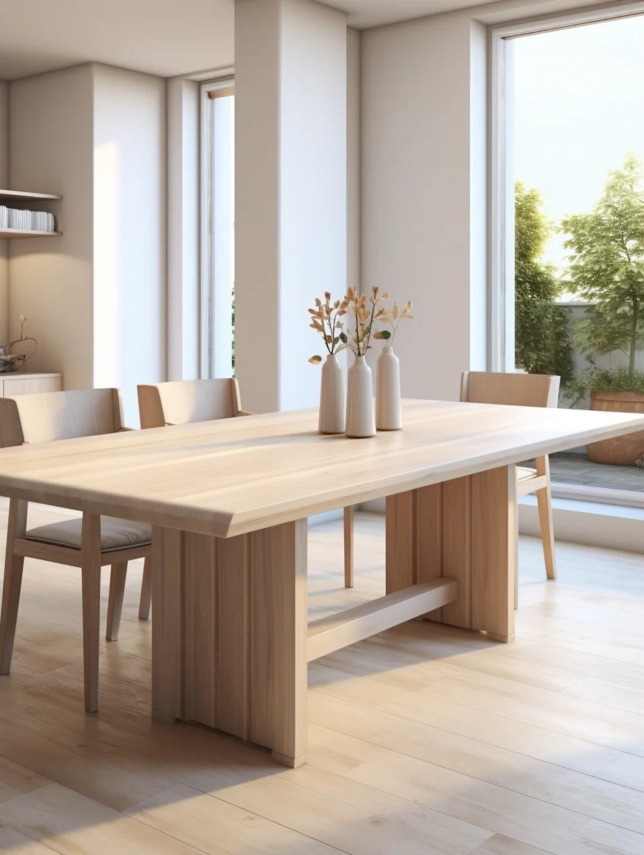 Elegant Solid Wood Dining Table Set with Modern Design Elements-Tanpinhause