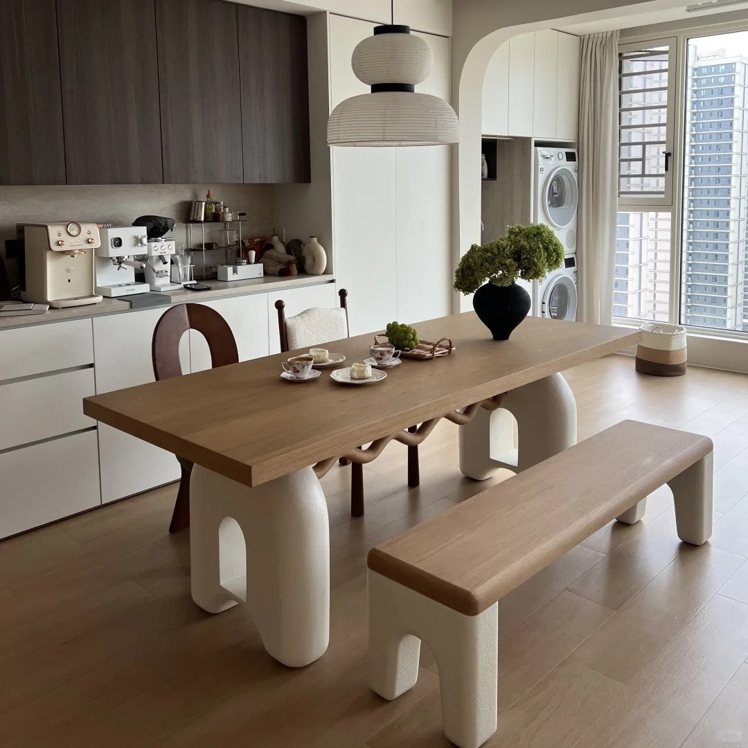 Elegant Dining Set with Unique Sculptural Legs