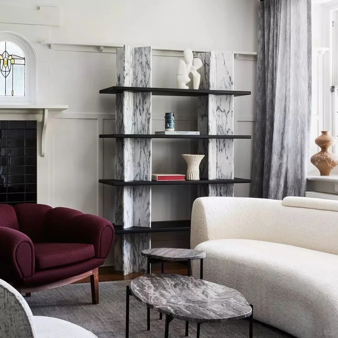 Modern Industrial Metal and Wood Wall Shelf Unit