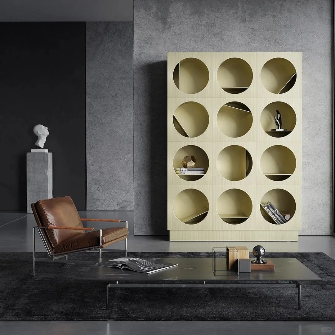 Modern Minimalist Black Metal Wall Shelving Unit