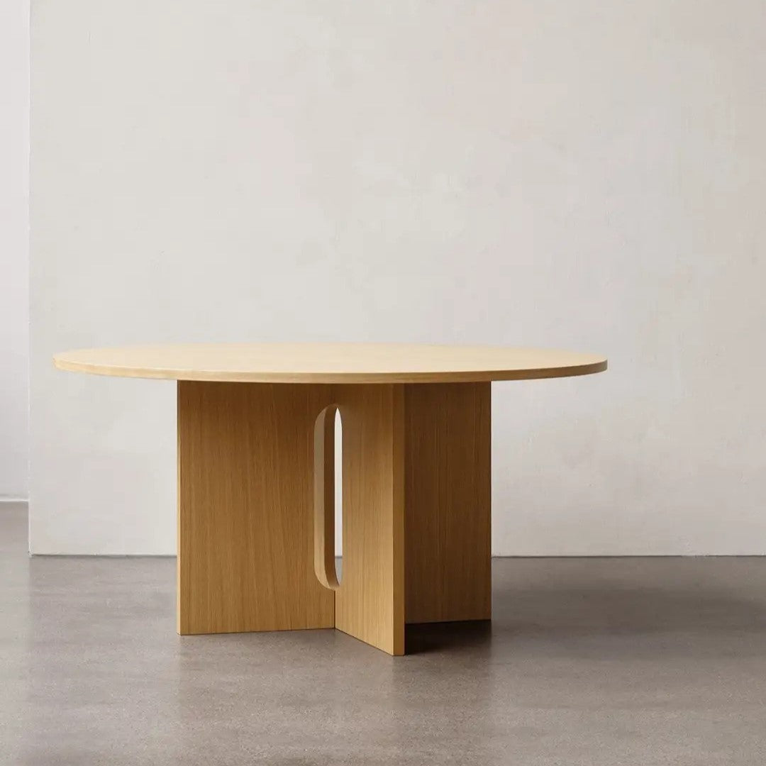 Mid-Century Modern Oak Dining Table with Hairpin Legs