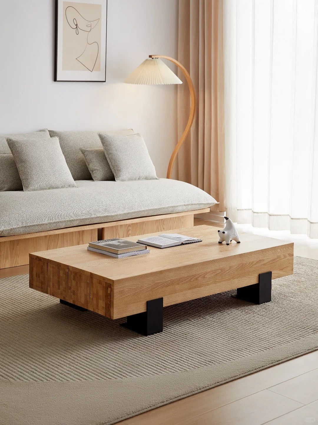 Elegant Oak Coffee Table with Modern Design