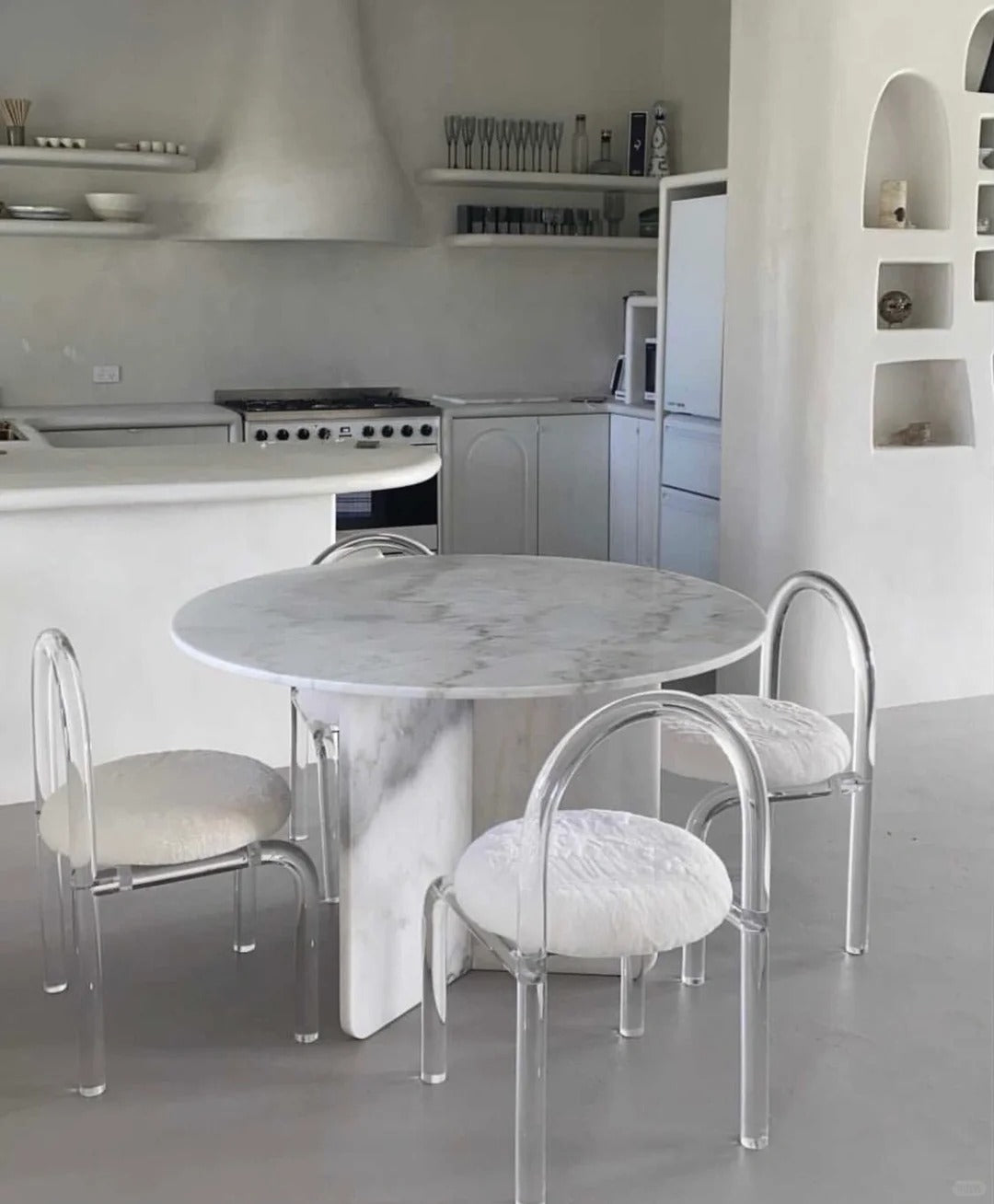 Marble and Acrylic Fusion Table