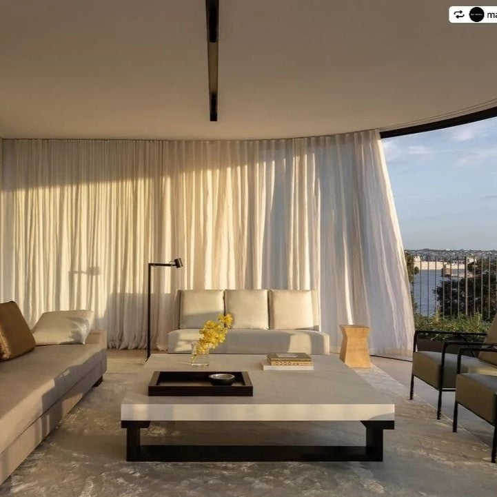 Modern Glass and Metal Coffee Table