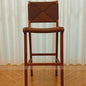 Elegant Bar Stool with Woven Seat and Backres