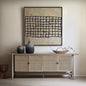 Contemporary Wooden Cabinet with Sliding Panels