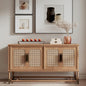 Vintage Wooden Cabinet with Floral Carvings