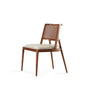 Modern Wooden Dining Chair with Curved Backrest