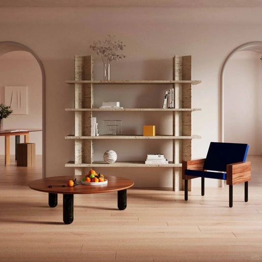 Contemporary Black Metal Wall Shelving Unit