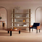 Contemporary Black Metal Wall Shelving Unit