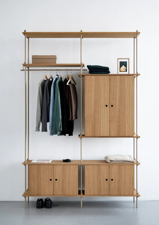 Contemporary Black Metal Grid Wall Shelving Unit
